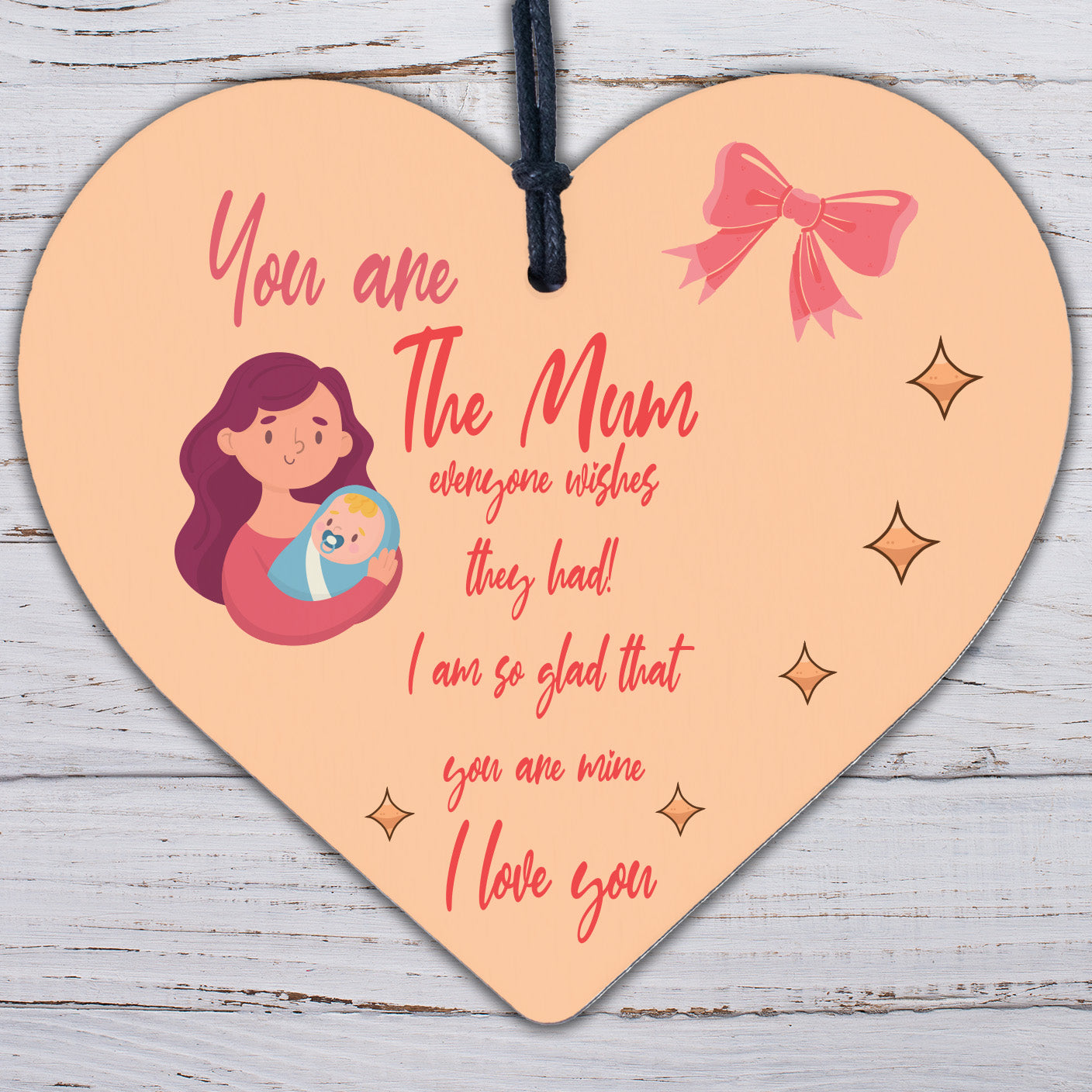 Mum Gift Engraved Heart Mothers Day Birthday Gift For Her Gift For Mum Poem