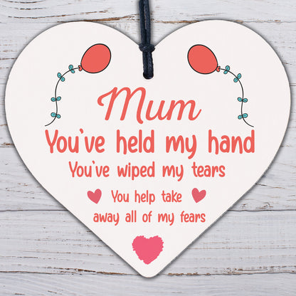 Mum Gift For Mothers Day Birthday Wooden Heart Gift From Daughter Son Keepsake