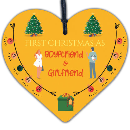 First Christmas As Boyfriend And Girlfriend 1st Christmas Bauble Couple Gift