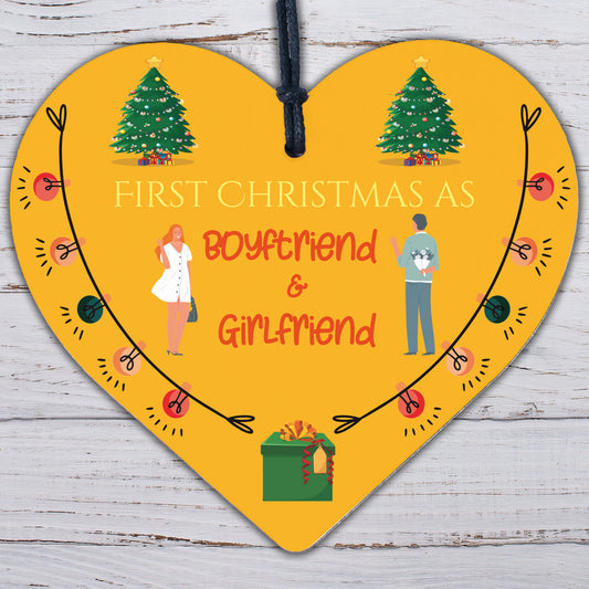 First Christmas As Boyfriend And Girlfriend 1st Christmas Bauble Couple Gift