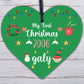 My First Christmas Heart Babys First Christmas Gift Tree Decoration 1st Xmas