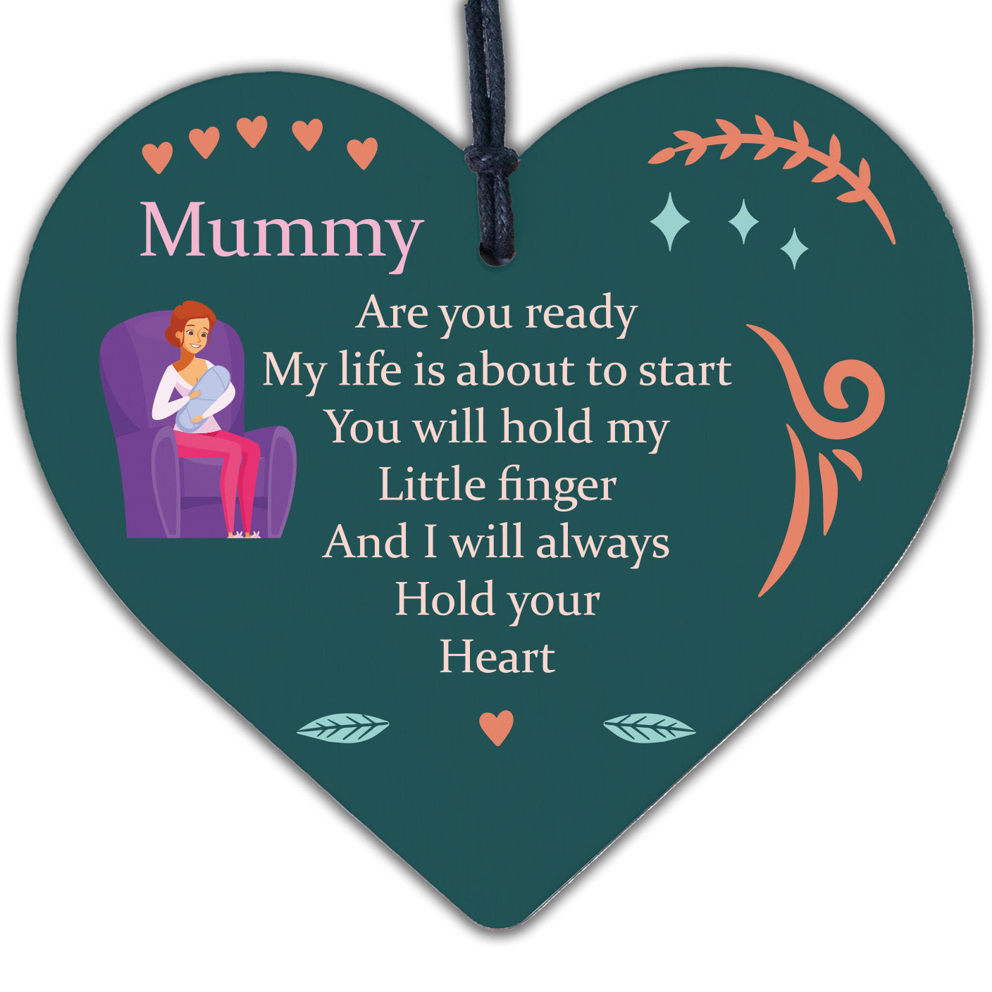 Mummy To Be Baby Shower Gift Heart New Baby Gift Plaque Mummy To Be From Bump