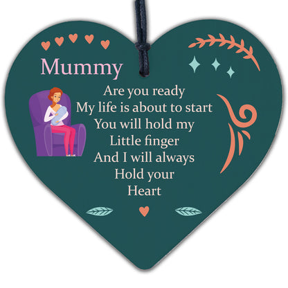 Mummy To Be Baby Shower Gift Heart New Baby Gift Plaque Mummy To Be From Bump