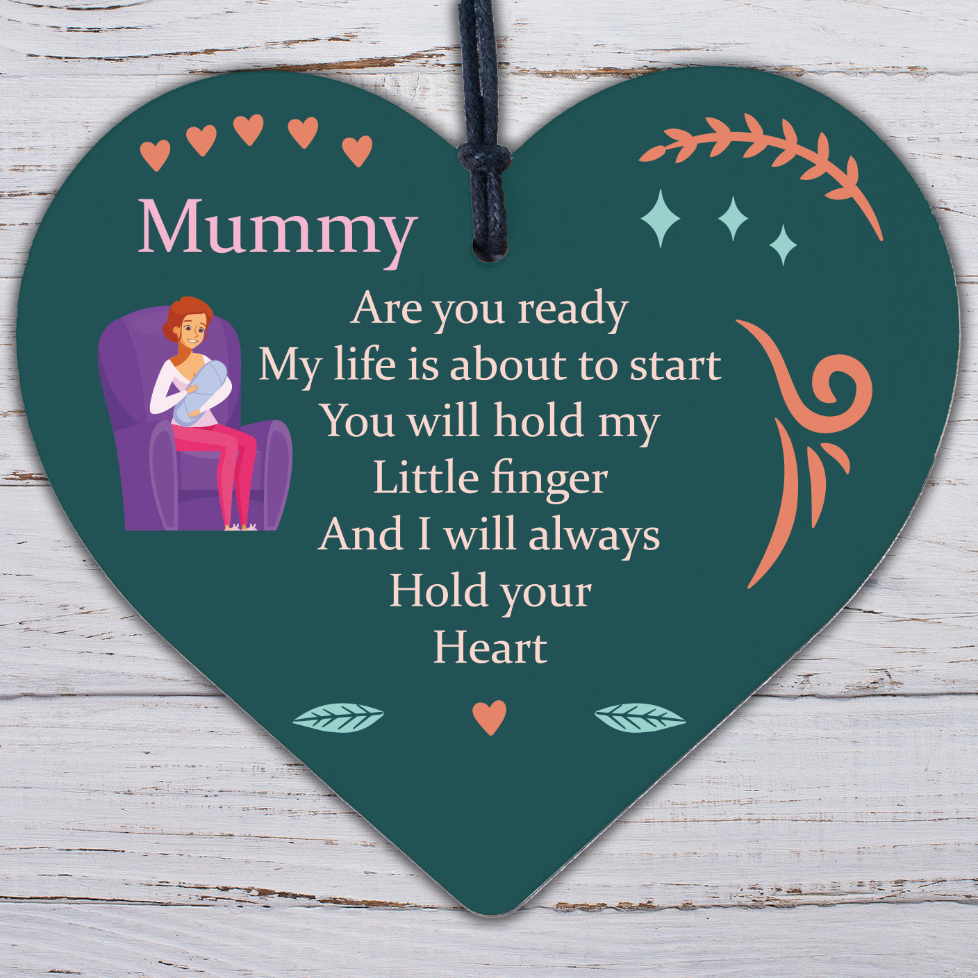 Mummy To Be Baby Shower Gift Heart New Baby Gift Plaque Mummy To Be From Bump