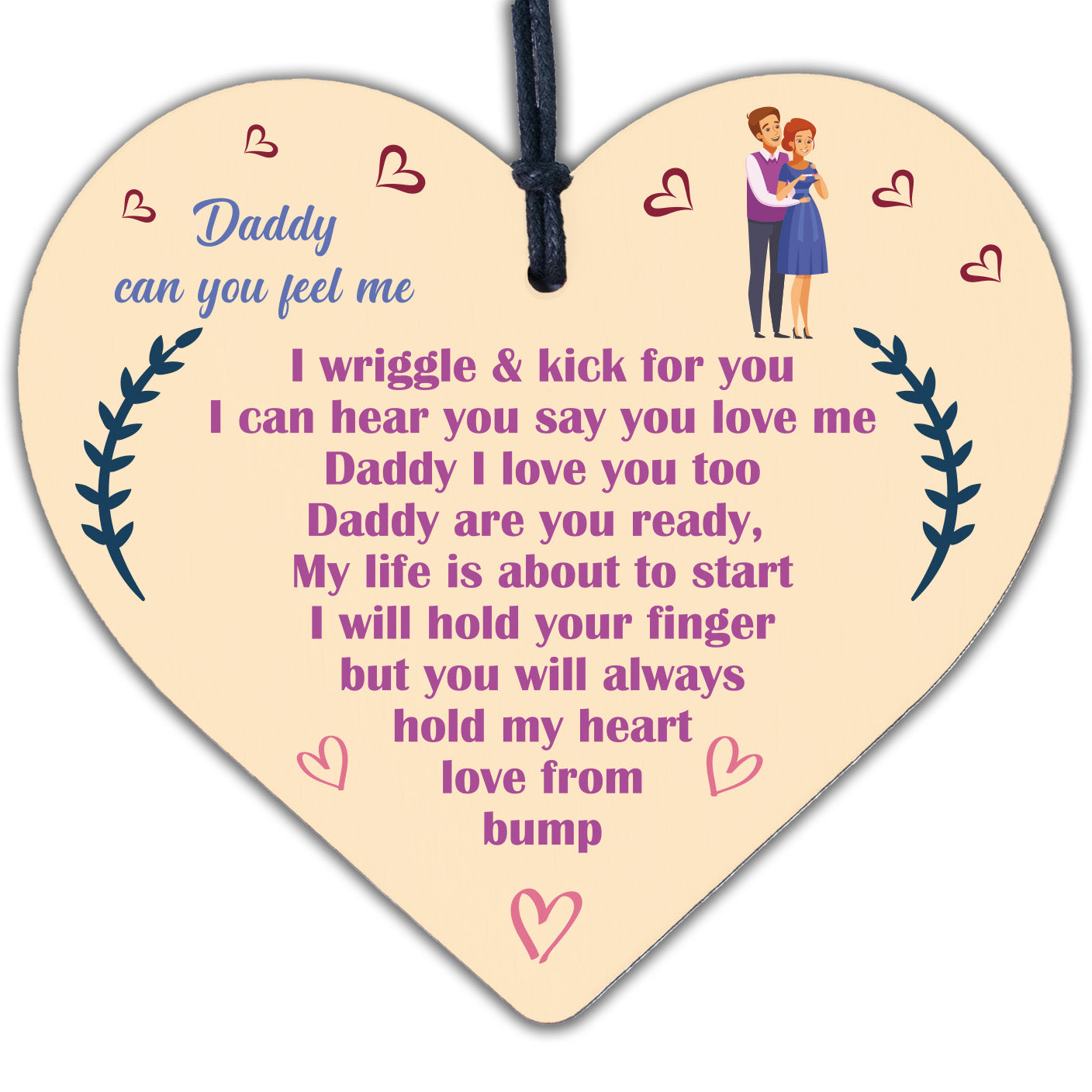 Handmade Heart From Bump Gifts For Men Daddy To Be Birthday Father Baby Son