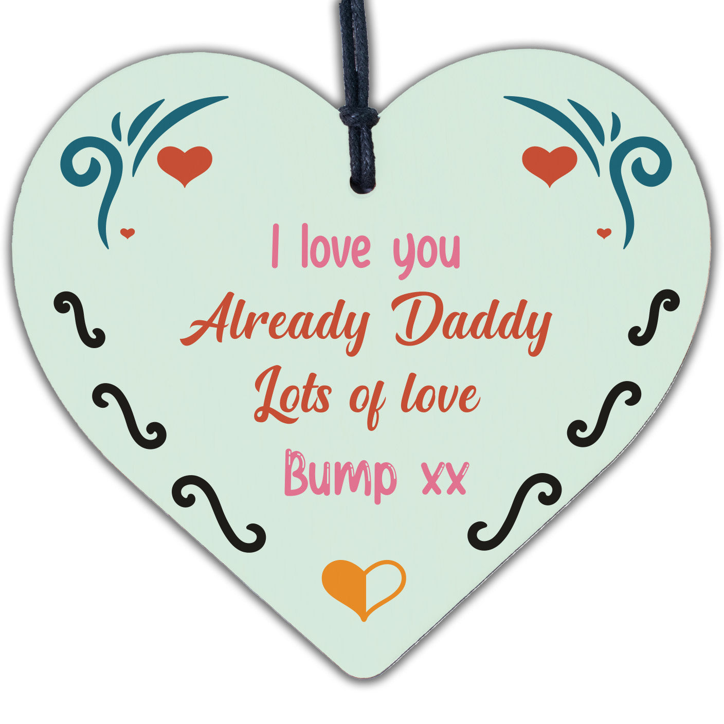 I Love You Already Daddy From Bump Gifts Engraved Heart New Daddy Baby Gift