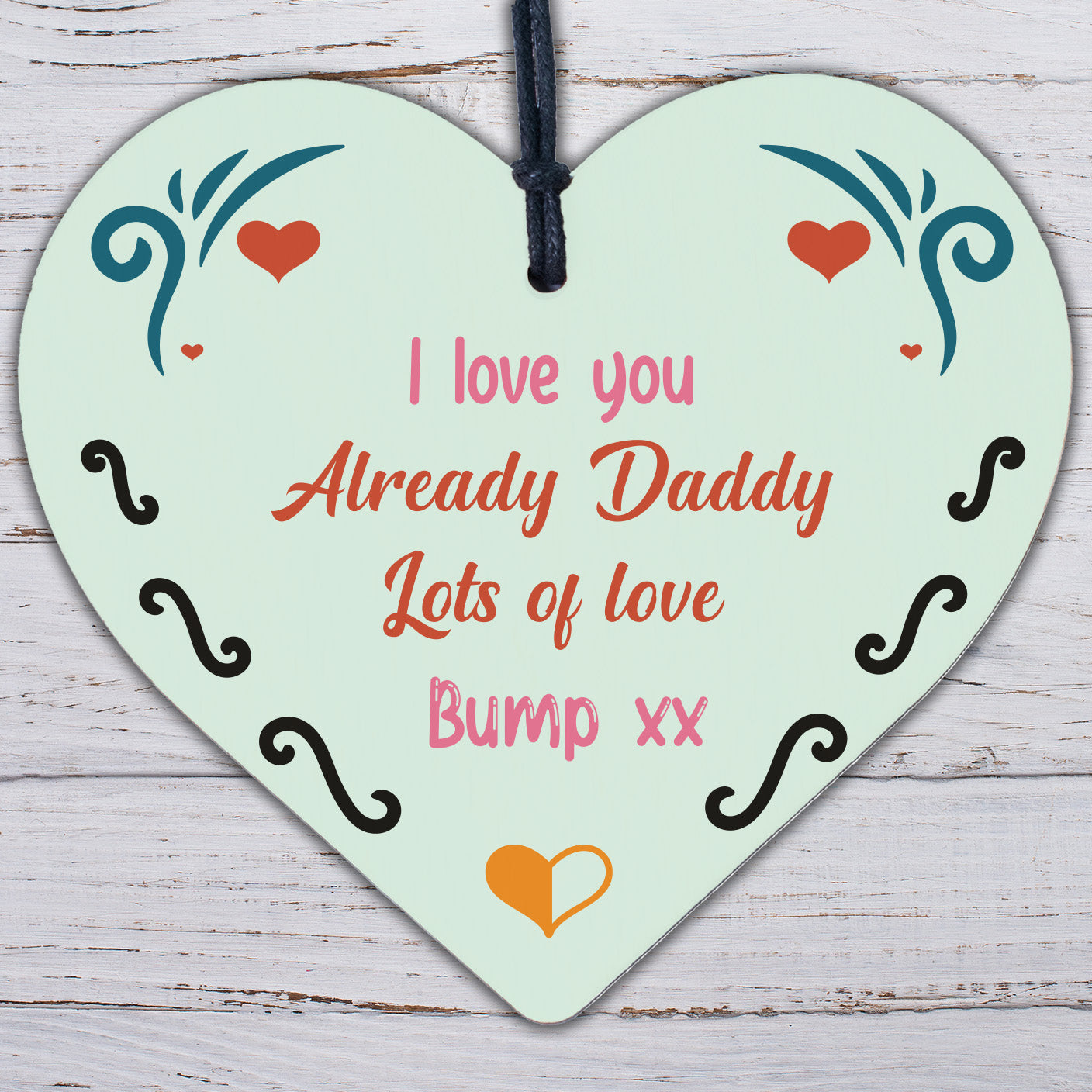 I Love You Already Daddy From Bump Gifts Engraved Heart New Daddy Baby Gift