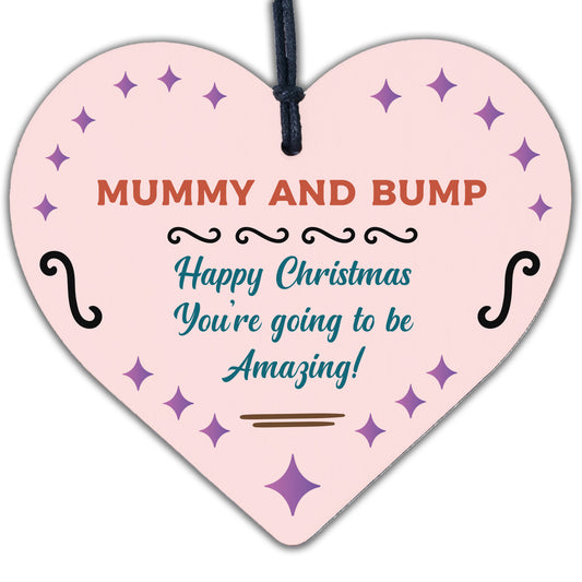 Mummy To Be Gift From Bump Engraved Heart Christmas Gift For Mummy Xmas Decor