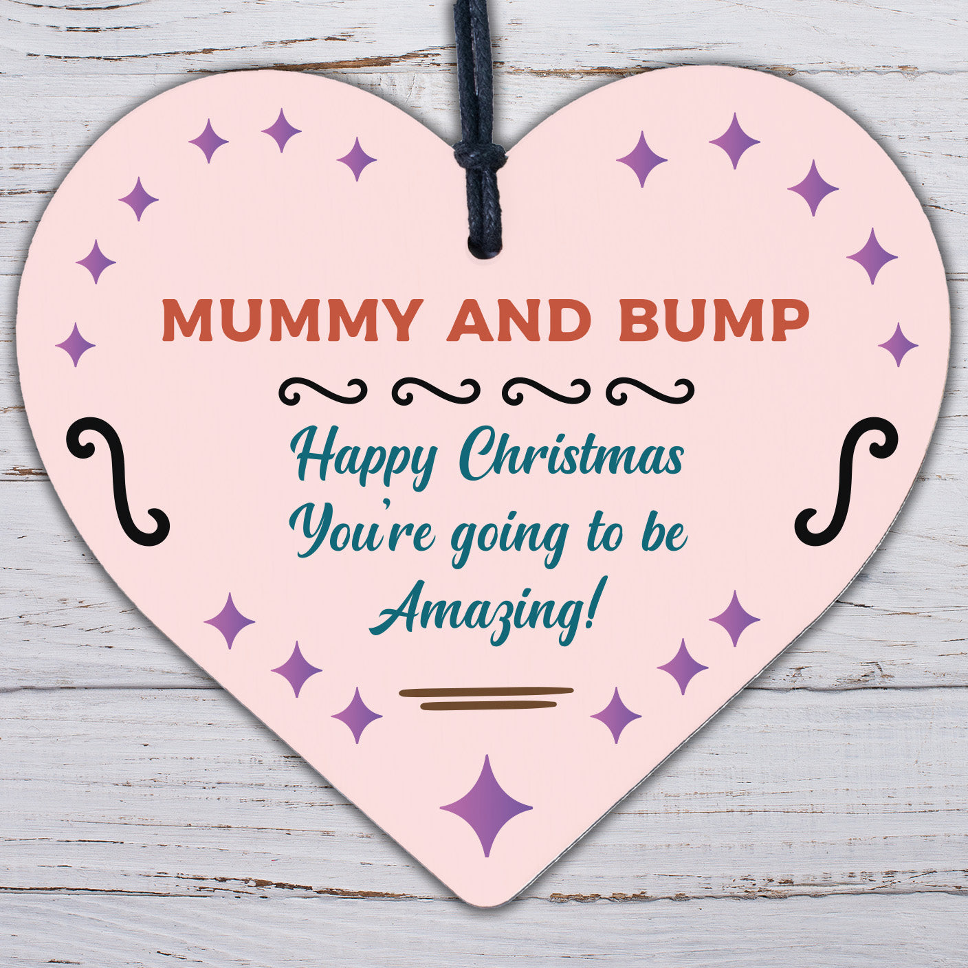 Mummy To Be Gift From Bump Engraved Heart Christmas Gift For Mummy Xmas Decor