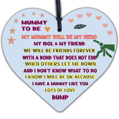 Mummy To Be Gifts Bump BABY SHOWER Baby Girl Boy Present Wood Heart Keepsake