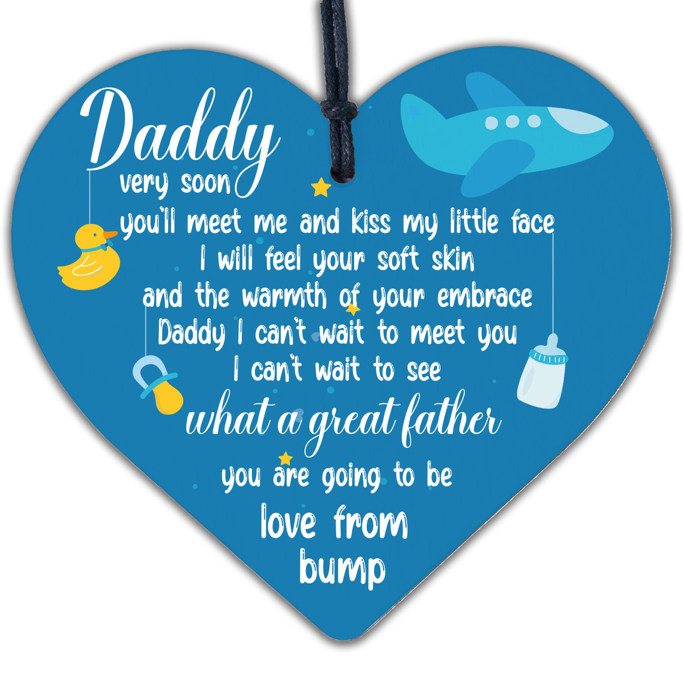 Handmade Heart From Bump Gifts Dad Daddy To Be Father Baby Son Daughter Card