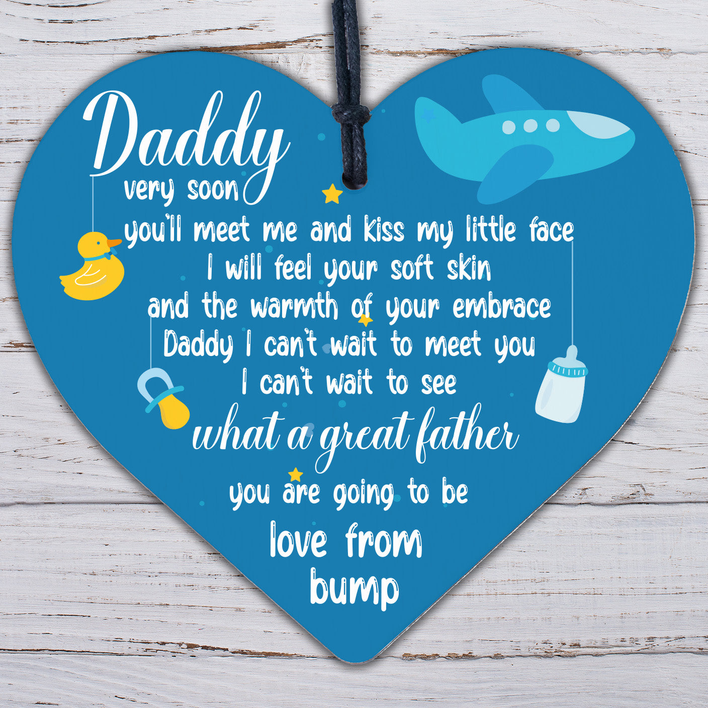 Handmade Heart From Bump Gifts Dad Daddy To Be Father Baby Son Daughter Card