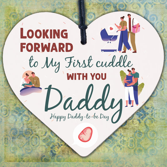 First Cuddle Daddy From Bump Gifts Heart Dad To Be Father Card Baby Son Daughter