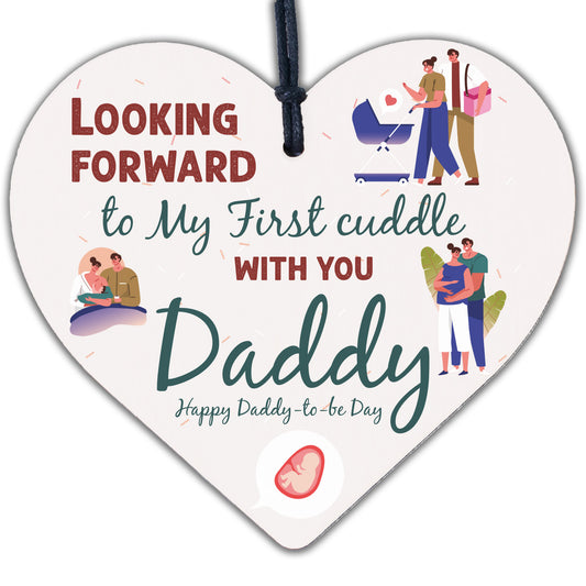 First Cuddle Daddy From Bump Gifts Heart Dad To Be Father Card Baby Son Daughter