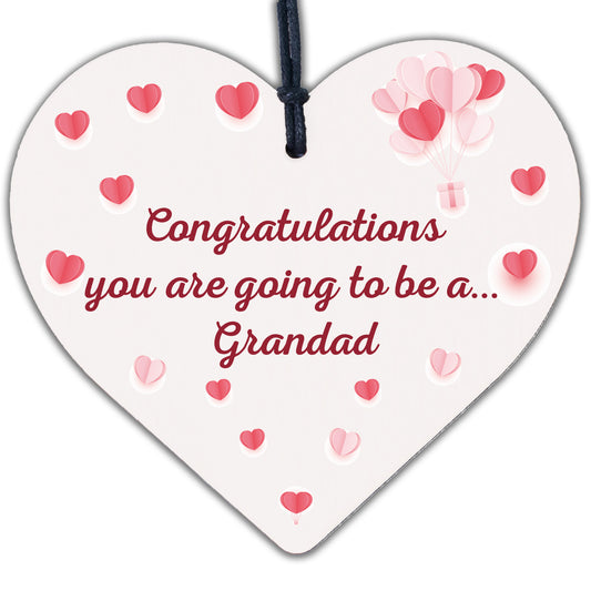 Handmade Pregnancy Announcent Gift Heart Congratulations Grandad Dad From Bump