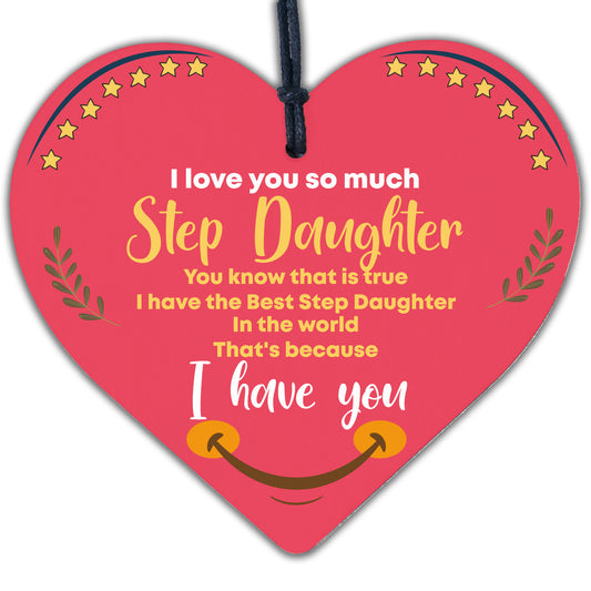 Daddy Daughter Gifts Mother And Daughter Gifts Wooden Heart Step Daughter Plaque