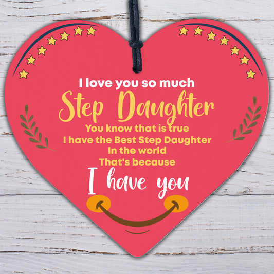 Daddy Daughter Gifts Mother And Daughter Gifts Wooden Heart Step Daughter Plaque