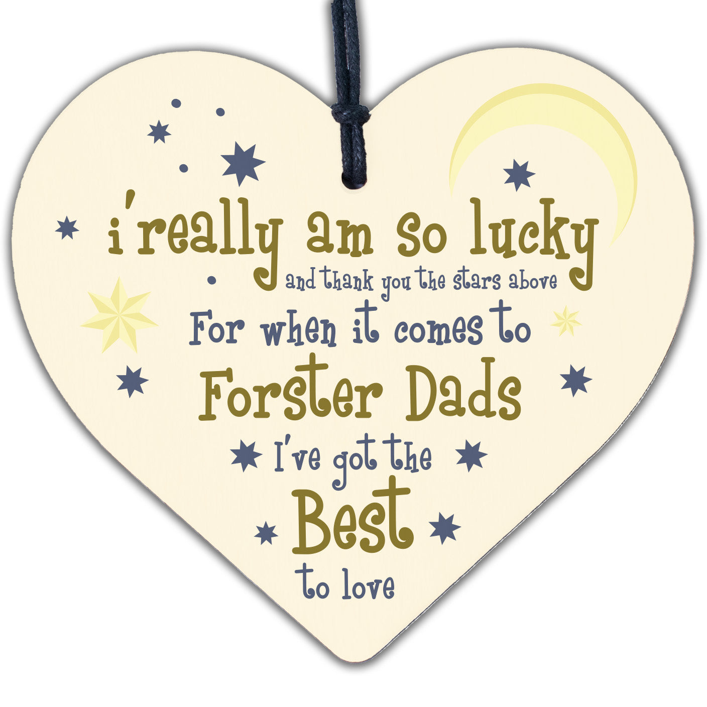 Foster Dad Parent Step Dad Father Gifts Wooden Heart Sign Christmas Birthday