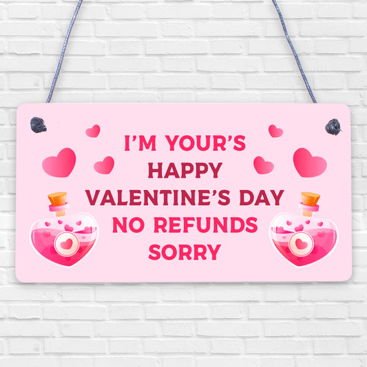 Valentines Day hanging plaque For Him Her FUNNY hanging plaque For Husband Wife Boyfriend Girlfriend