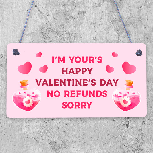 Valentines Day hanging plaque For Him Her FUNNY hanging plaque For Husband Wife Boyfriend Girlfriend