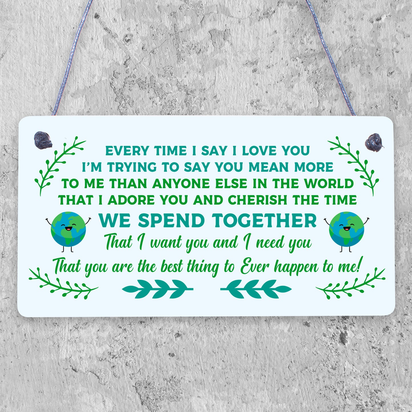 Novelty hanging Sign For Valentines Day Anniversary Gift For Boyfriend