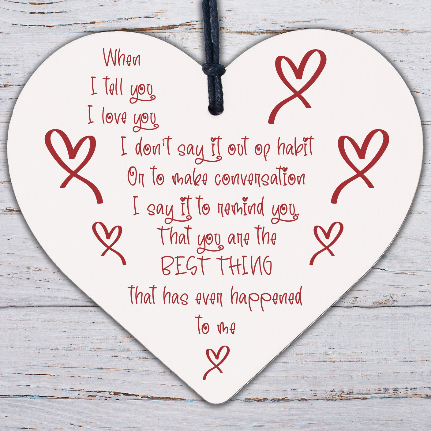 Valentines Gift For Him Her Thank You Gift Wooden Heart Anniversary Present