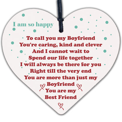 Anniversary Gift For Boyfriend Relationship Keepsake Gift Valentines Wood Heart