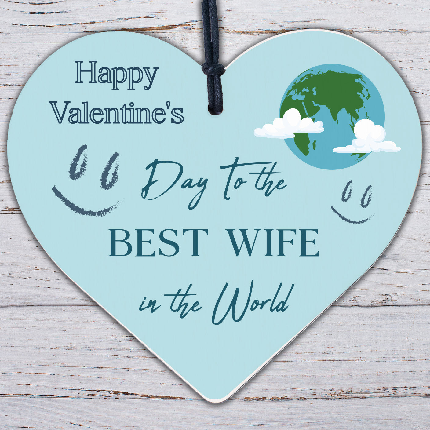 Valentines Gifts For Wife Hanging Engraved Heart LOVE Gift For Her Keepsake