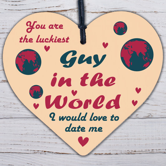 Funny Valentines Day Gift For Boyfriend Anniversary Gift For Him Wooden Heart