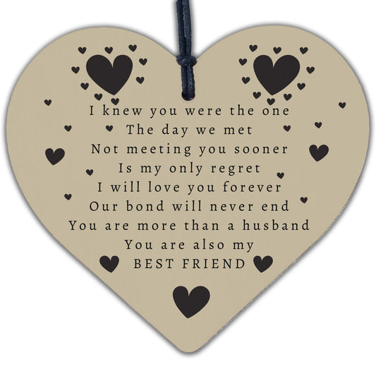 Anniversary Gift For Husband or Wife Valentines Gift For Him Her Wooden Heart