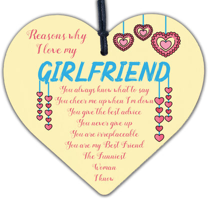 Perfect Romantic Valentines Gift For Your Girlfriend Wood Heart Anniversary Gift