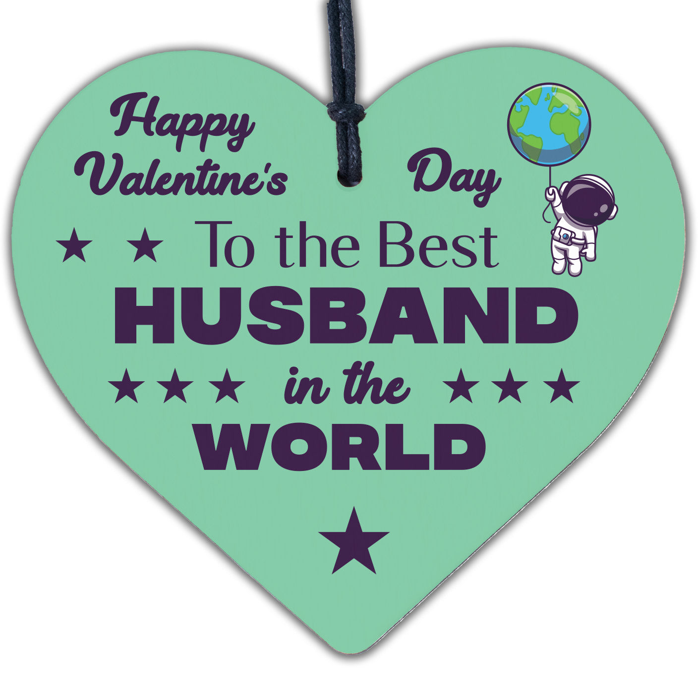 Valentines Gifts For Husband Hanging Engraved Heart LOVE Gift For Him Keepsake