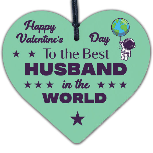 Valentines Gifts For Husband Hanging Engraved Heart LOVE Gift For Him Keepsake