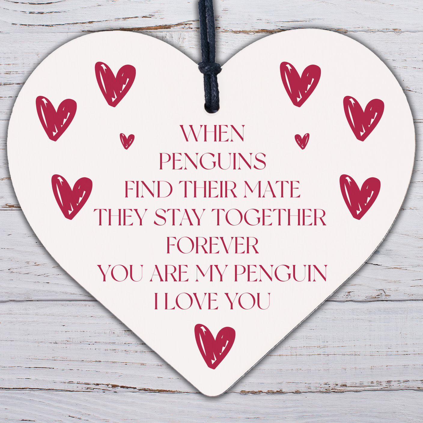 Penguin Couple Gift For Valentines Anniversary Boyfriend Girlfriend Wife Husband