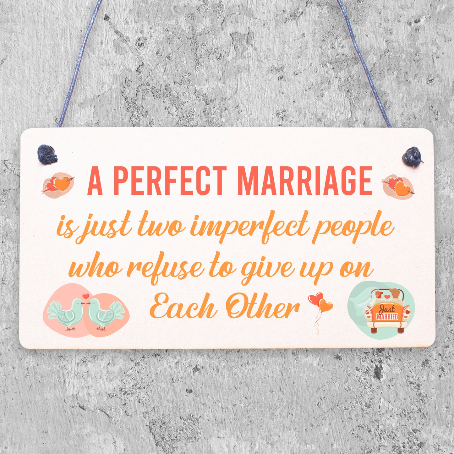 A Perfect Marriage Anniversary Gift Wooden Plaque Sign Present Husband Or Wife