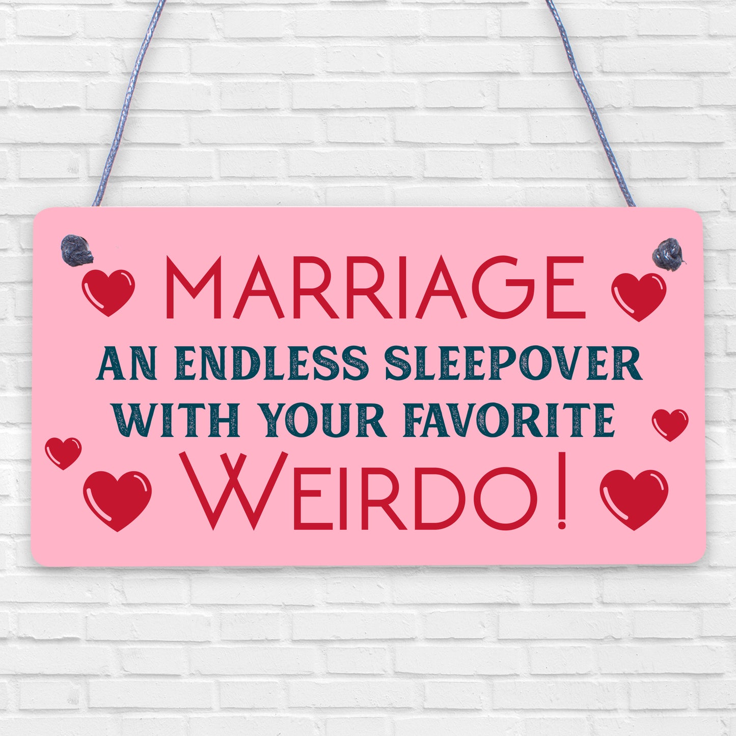 Wedding Anniversary Gift Marriage Sign Funny Gift For Husband Wife Him Her