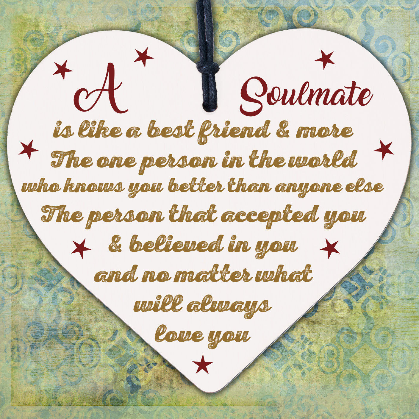 Soulmate Birthday Christmas Card Heart Anniversary Gift For Girlfriend Boyfriend