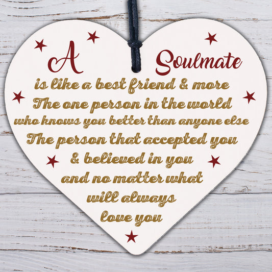 Soulmate Birthday Christmas Card Heart Anniversary Gift For Girlfriend Boyfriend