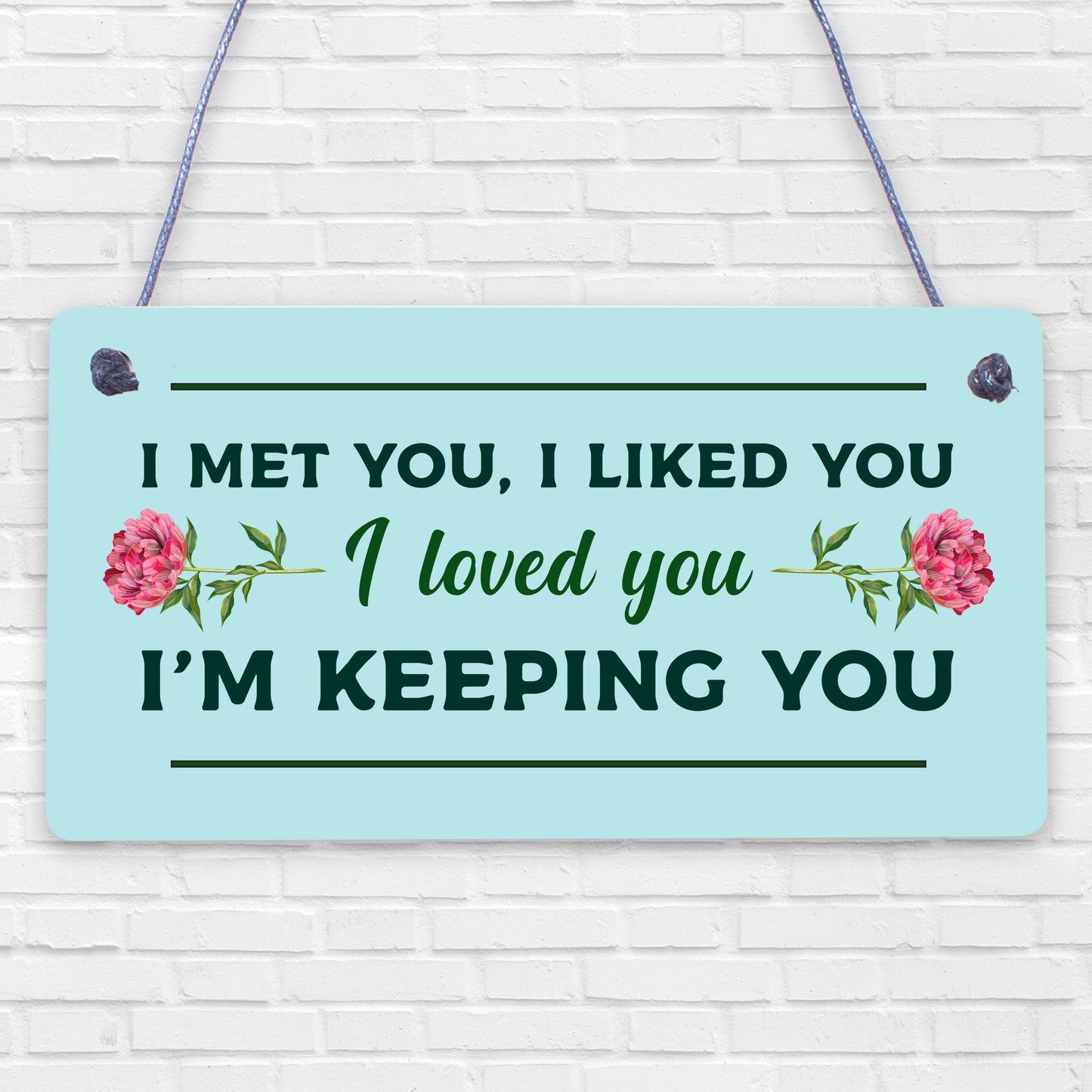 Funny ANNIVERSARY Gift 1st Anniversary hanging plaque Plaque Gift For Girlfriend Boyfriend