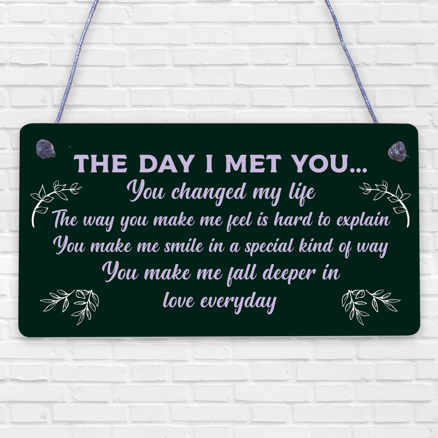 Anniversary Birthday Christmas Gift For Boyfriend Girlfriend Husband Wife hanging plaque