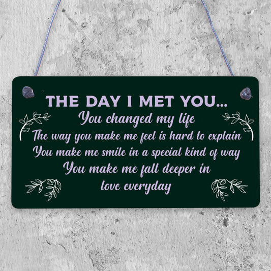 Anniversary Birthday Christmas Gift For Boyfriend Girlfriend Husband Wife hanging plaque