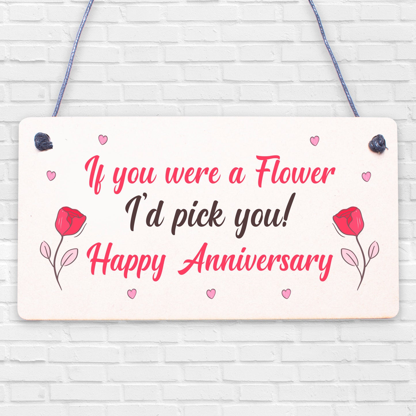 Funny Anniversary hanging plaque For Him Her Handmade Boyfriend Girlfriend Husband Wife