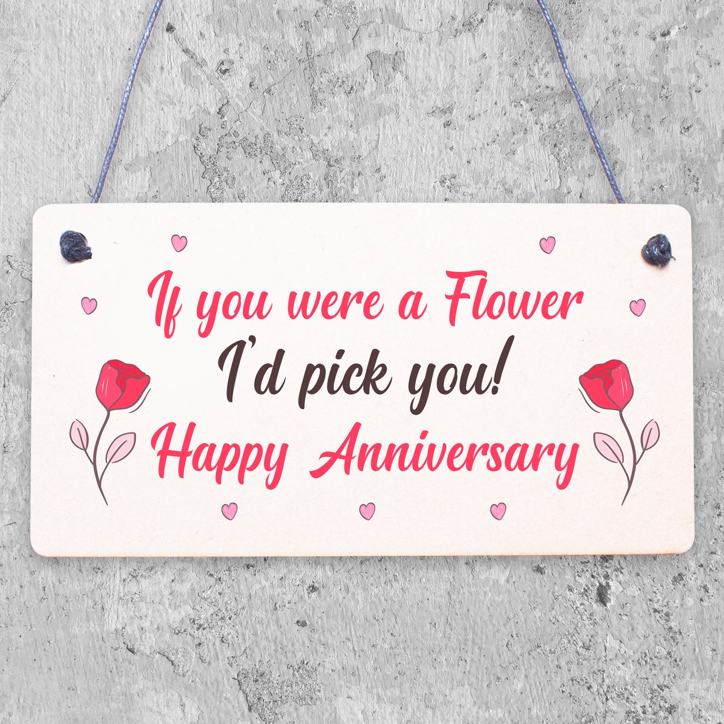 Funny Anniversary hanging plaque For Him Her Handmade Boyfriend Girlfriend Husband Wife