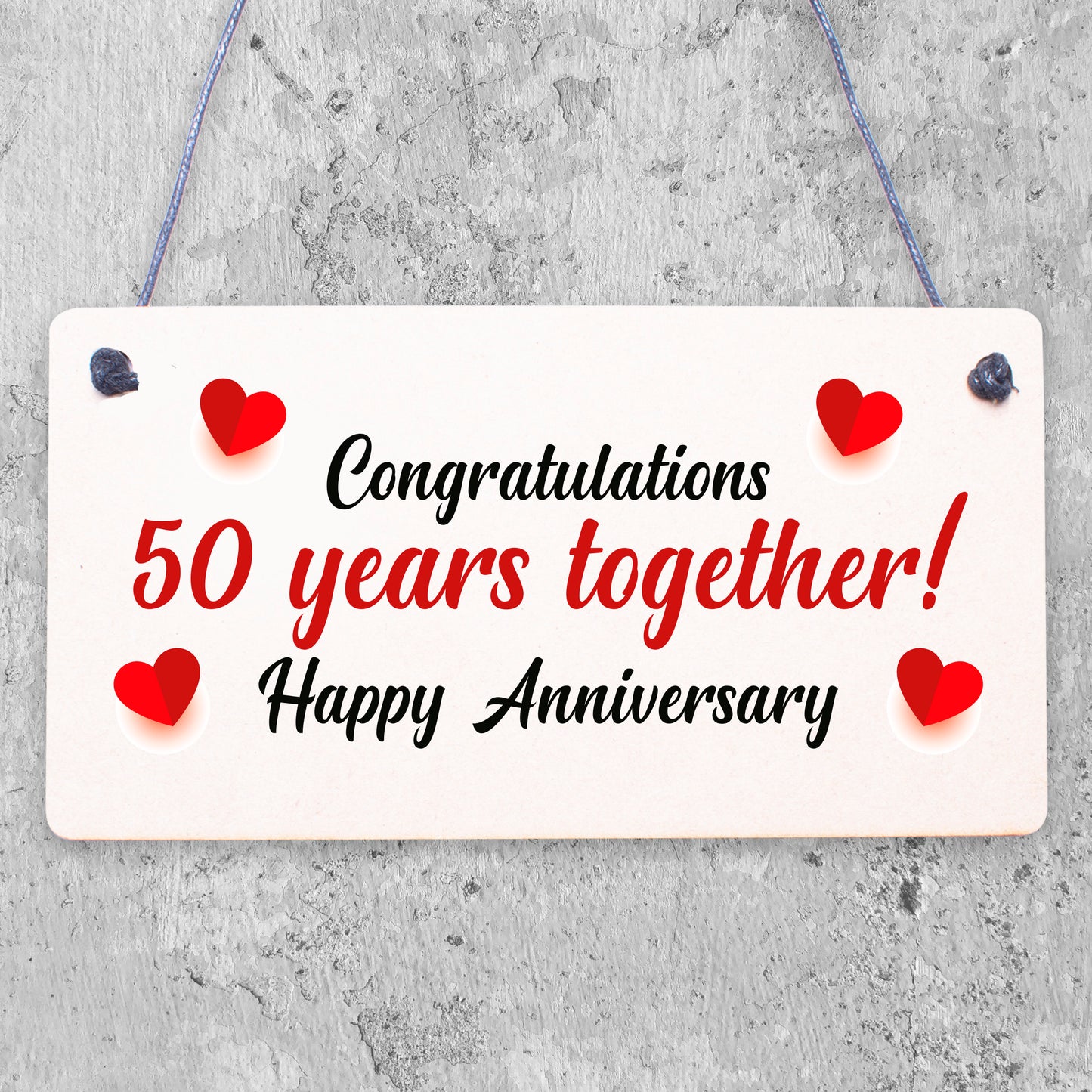 1st 25th 50th 60th Wedding Anniversary Gift Plaque Anniversary Husband Wife Gift