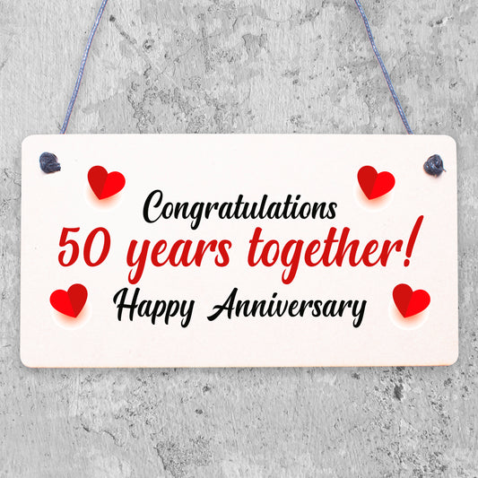 1st 25th 50th 60th Wedding Anniversary Gift Plaque Anniversary Husband Wife Gift