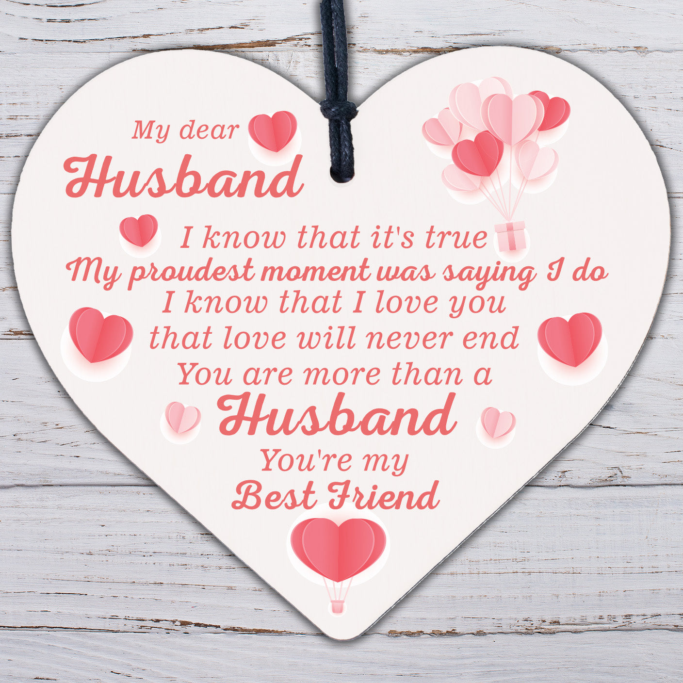 Anniversary Card Husband Gift For Him 1st 2nd 3rd 4th Anniversary Idea Heart