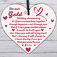 50th Gold Wedding Anniversary Gift For Husband Wife Wood Heart Special Keepsake