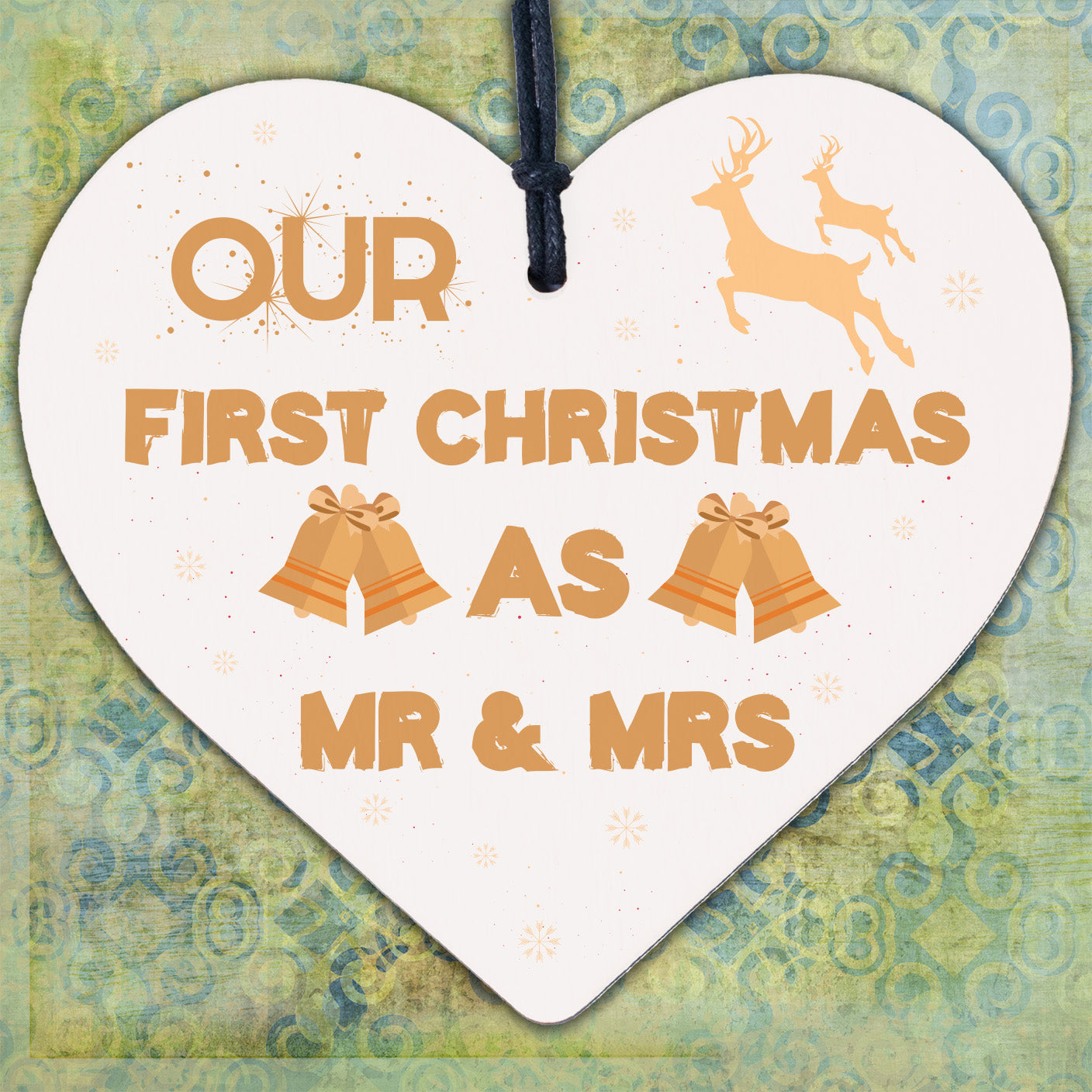 First Christmas Mr and Mrs Tree Bauble Wedding Anniversary Gifts Xmas Decoration