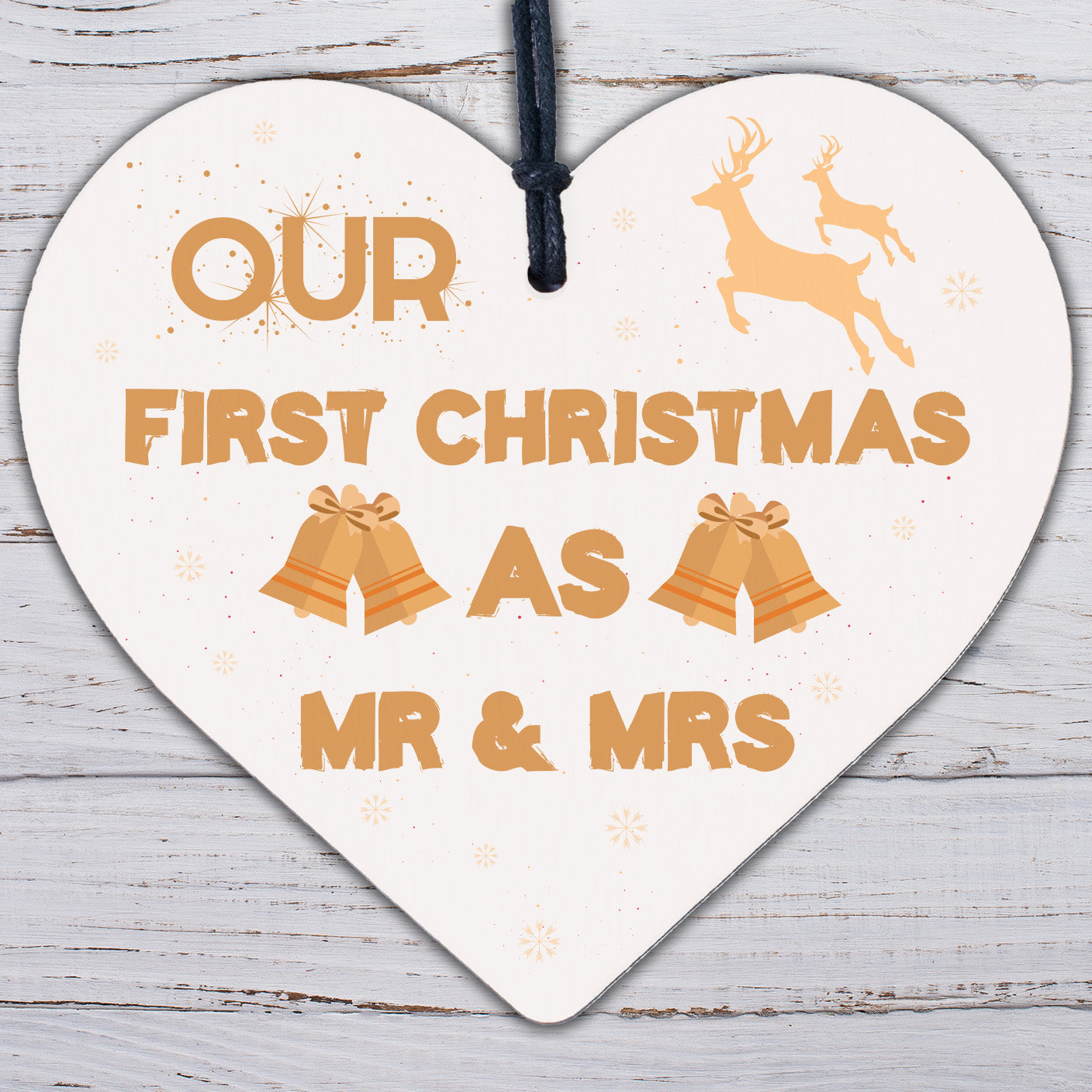 First Christmas Mr and Mrs Tree Bauble Wedding Anniversary Gifts Xmas Decoration