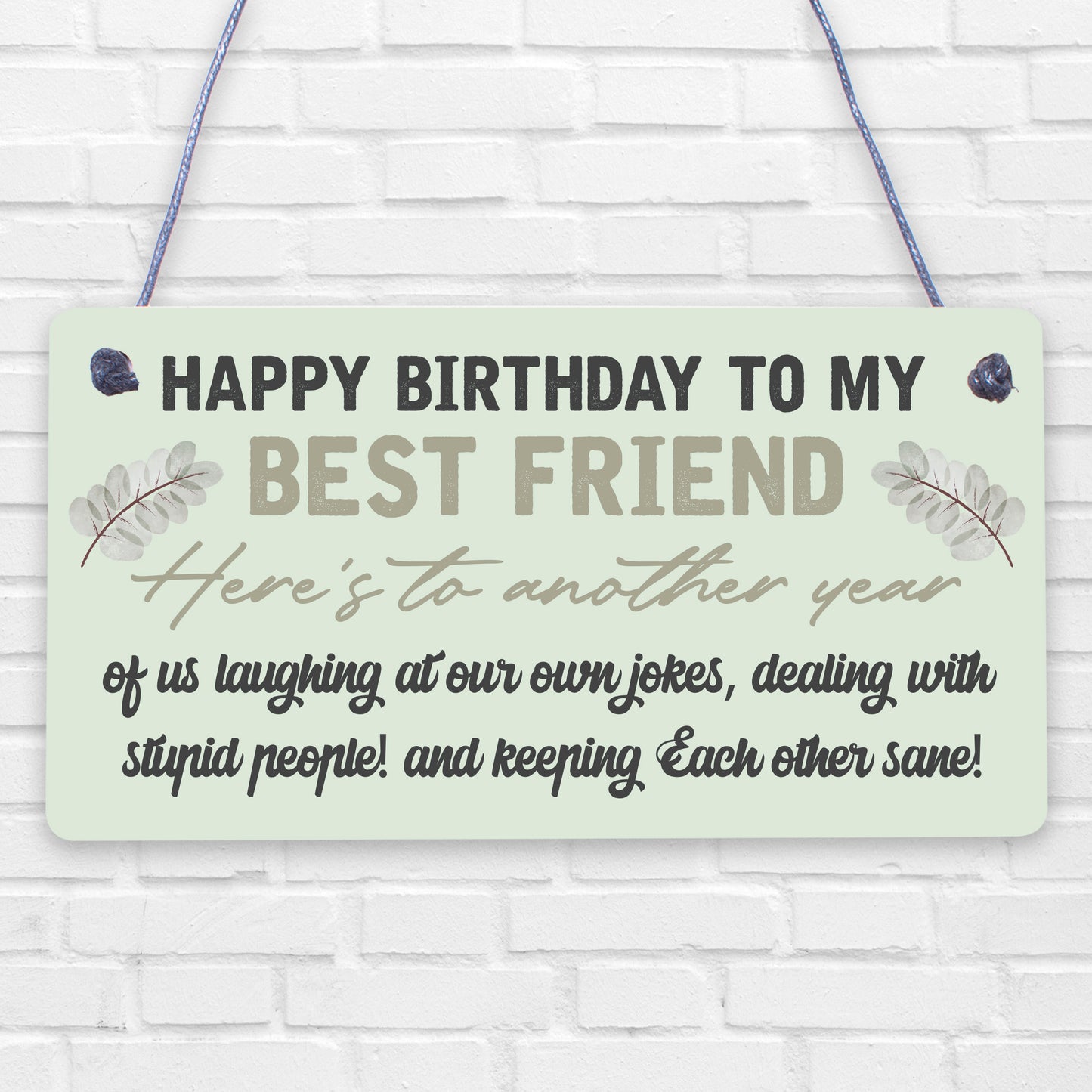 Happy Birthday Best Friend Wooden Friendship Sign Thank You Plaque Keepsake Gift